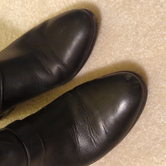 Sam Edelman Spike Pax Black Genuine Leather Studded Crystal Ankle Boots (Sz 6) - Picture 4 of 6